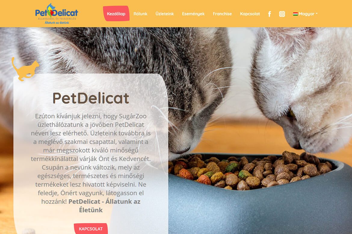 PetDelicat - Állateledel és felszerelés